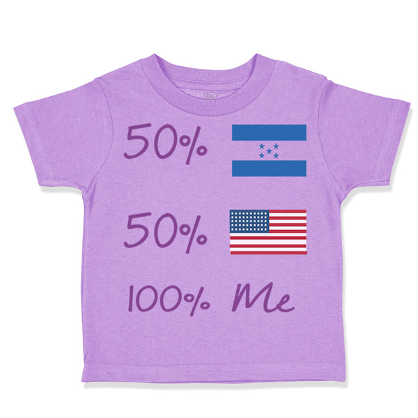 Toddler Clothes 50% Honduran + 50% Usa = 100% Me Toddler Shirt Cotton
