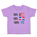Toddler Clothes 50% Puerto Rican 50% Dominican = 100% Me Toddler Shirt Cotton