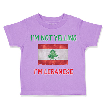 Toddler Clothes I'M Not Yelling I'M Lebanese Toddler Shirt Baby Clothes Cotton