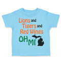 Toddler Clothes Lions and Tigers and Red Wings Oh My Toddler Shirt Cotton