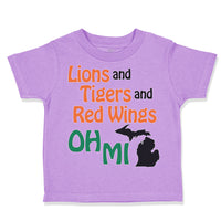 Toddler Clothes Lions and Tigers and Red Wings Oh My Toddler Shirt Cotton