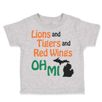 Toddler Clothes Lions and Tigers and Red Wings Oh My Toddler Shirt Cotton