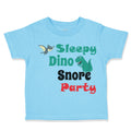 Toddler Clothes Sleepy Dino Snore Party Dinosaurs Sleeping Toddler Shirt Cotton