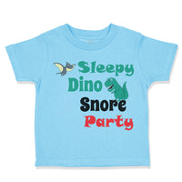 Toddler Clothes Sleepy Dino Snore Party Dinosaurs Sleeping Toddler Shirt Cotton