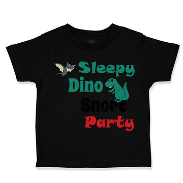 Toddler Clothes Sleepy Dino Snore Party Dinosaurs Sleeping Toddler Shirt Cotton