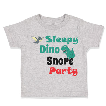 Toddler Clothes Sleepy Dino Snore Party Dinosaurs Sleeping Toddler Shirt Cotton