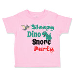 Toddler Clothes Sleepy Dino Snore Party Dinosaurs Sleeping Toddler Shirt Cotton