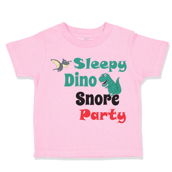 Toddler Clothes Sleepy Dino Snore Party Dinosaurs Sleeping Toddler Shirt Cotton