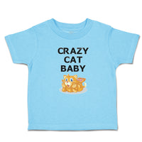 Toddler Clothes Crazy Cat Baby Cat Sitting with Mouth Open Toddler Shirt Cotton