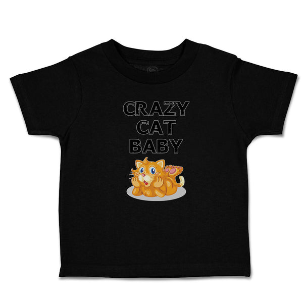 Toddler Clothes Crazy Cat Baby Cat Sitting with Mouth Open Toddler Shirt Cotton