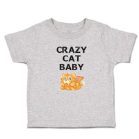 Toddler Clothes Crazy Cat Baby Cat Sitting with Mouth Open Toddler Shirt Cotton