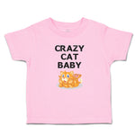 Toddler Clothes Crazy Cat Baby Cat Sitting with Mouth Open Toddler Shirt Cotton