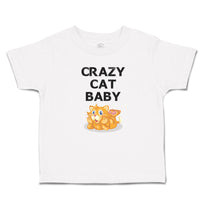 Toddler Clothes Crazy Cat Baby Cat Sitting with Mouth Open Toddler Shirt Cotton