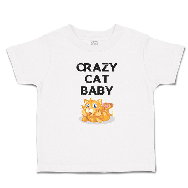 Toddler Clothes Crazy Cat Baby Cat Sitting with Mouth Open Toddler Shirt Cotton