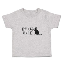 Toddler Clothes The Cat Did It. Cat Sitting Silhouette Toddler Shirt Cotton