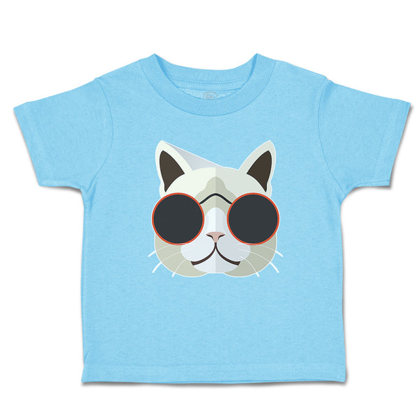 Toddler Clothes Cat Head with Sun Glass Toddler Shirt Baby Clothes Cotton