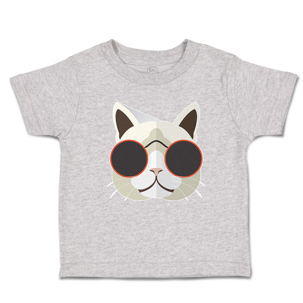 Toddler Clothes Cat Head with Sun Glass Toddler Shirt Baby Clothes Cotton