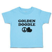 Toddler Clothes Golden Doodle Pet Animal Dog Name with Heart and Peace Symbol