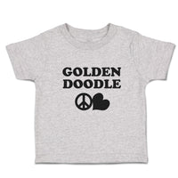 Toddler Clothes Golden Doodle Pet Animal Dog Name with Heart and Peace Symbol