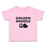 Toddler Clothes Golden Doodle Pet Animal Dog Name with Heart and Peace Symbol