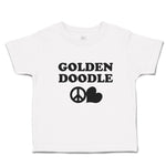 Toddler Clothes Golden Doodle Pet Animal Dog Name with Heart and Peace Symbol