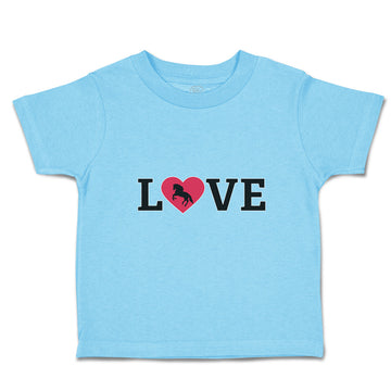 Toddler Clothes Love Heart Symbol Inside Horse Toddler Shirt Baby Clothes Cotton