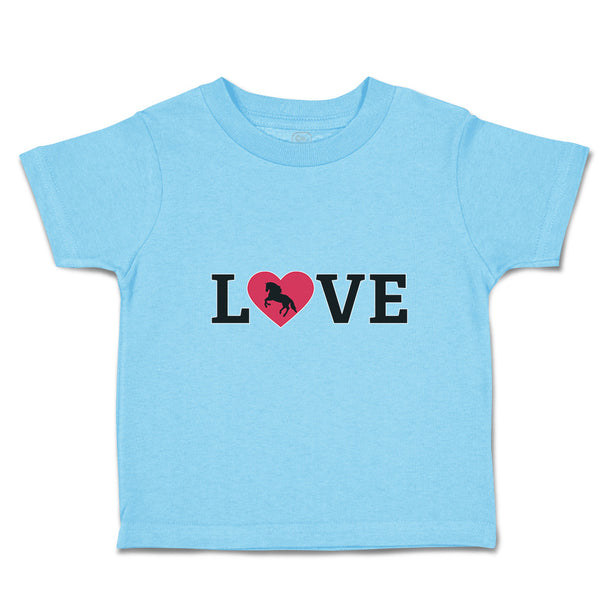 Toddler Clothes Love Heart Symbol Inside Horse Toddler Shirt Baby Clothes Cotton