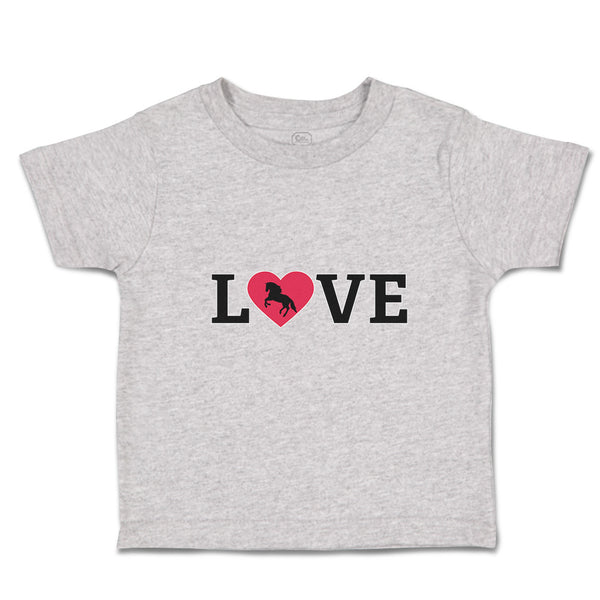 Toddler Clothes Love Heart Symbol Inside Horse Toddler Shirt Baby Clothes Cotton