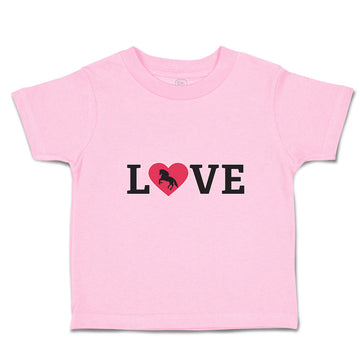 Toddler Clothes Love Heart Symbol Inside Horse Toddler Shirt Baby Clothes Cotton