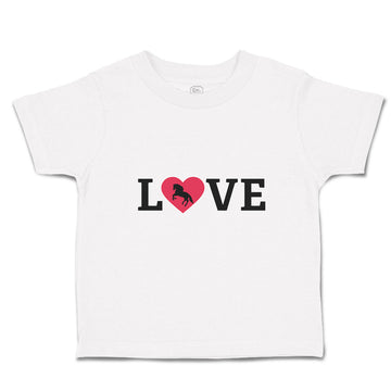 Toddler Clothes Love Heart Symbol Inside Horse Toddler Shirt Baby Clothes Cotton