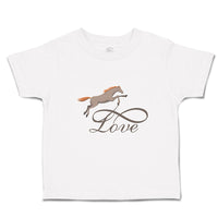 Toddler Clothes Horse Animal Love Running Toddler Shirt Baby Clothes Cotton