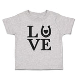 Toddler Clothes Love Horse Shoe with Black Heart Toddler Shirt Cotton