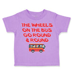 Toddler Clothes The Wheels on The Bus Go Round and Round Toddler Shirt Cotton