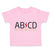 Toddler Clothes Ab Cd Abcd Rock & Roll Funny Humor Toddler Shirt Cotton