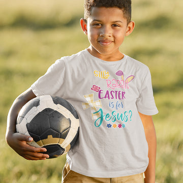 Toddler Clothes Silly Rabbit Easter Is for Jesus Toddler Shirt Cotton