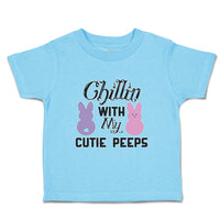 Toddler Clothes Chilin with My Cutie Peeps Toddler Shirt Baby Clothes Cotton
