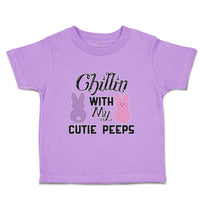 Toddler Clothes Chilin with My Cutie Peeps Toddler Shirt Baby Clothes Cotton