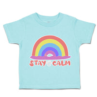 Toddler Clothes Stay Calm Rainbow Heart Toddler Shirt Baby Clothes Cotton