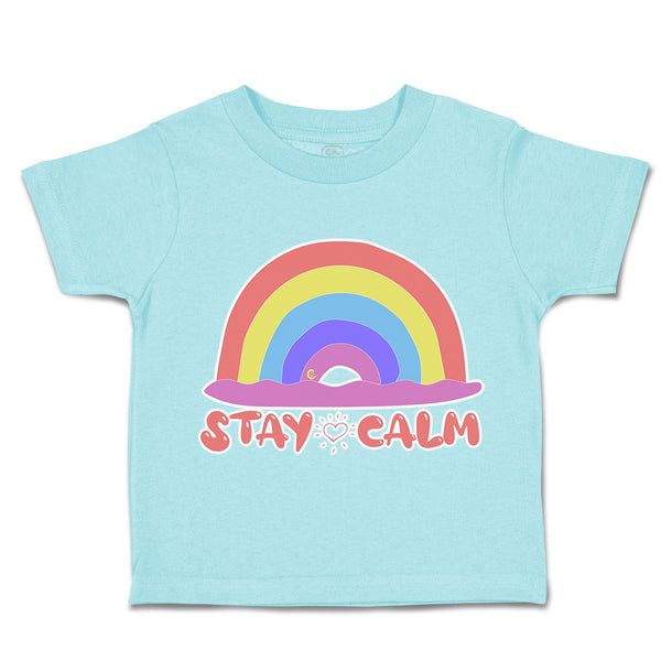 Toddler Clothes Stay Calm Rainbow Heart Toddler Shirt Baby Clothes Cotton