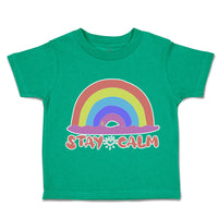 Toddler Clothes Stay Calm Rainbow Heart Toddler Shirt Baby Clothes Cotton