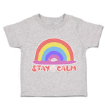 Toddler Clothes Stay Calm Rainbow Heart Toddler Shirt Baby Clothes Cotton