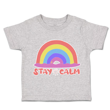 Toddler Clothes Stay Calm Rainbow Heart Toddler Shirt Baby Clothes Cotton