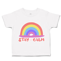 Toddler Clothes Stay Calm Rainbow Heart Toddler Shirt Baby Clothes Cotton