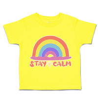 Stay Calm Rainbow Heart