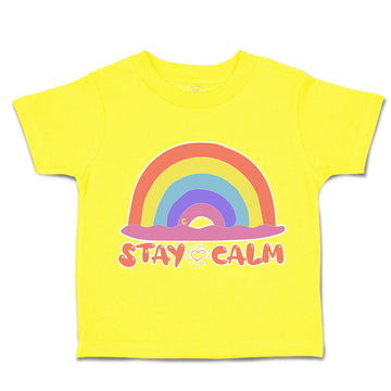 Toddler Clothes Stay Calm Rainbow Heart Toddler Shirt Baby Clothes Cotton
