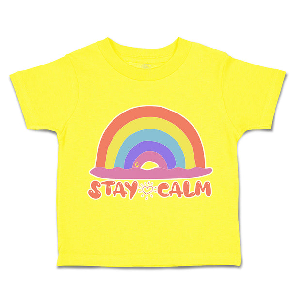 Stay Calm Rainbow Heart