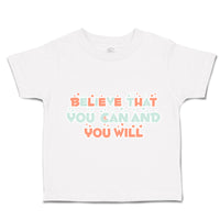 Toddler Clothes Believe That You Can and You Will Heart Toddler Shirt Cotton