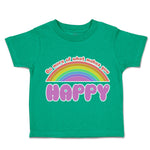 Toddler Clothes Do More of What Makes You Happy Rainbow Toddler Shirt Cotton