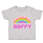 Toddler Clothes Do More of What Makes You Happy Rainbow Toddler Shirt Cotton