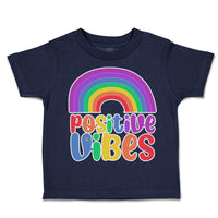 Toddler Clothes Positive Vibes Rainbow Toddler Shirt Baby Clothes Cotton